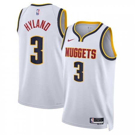 Män Denver Nuggets Tröja Bones Hyland 3 Nike 2022-23 Association Edition Vit Swingman